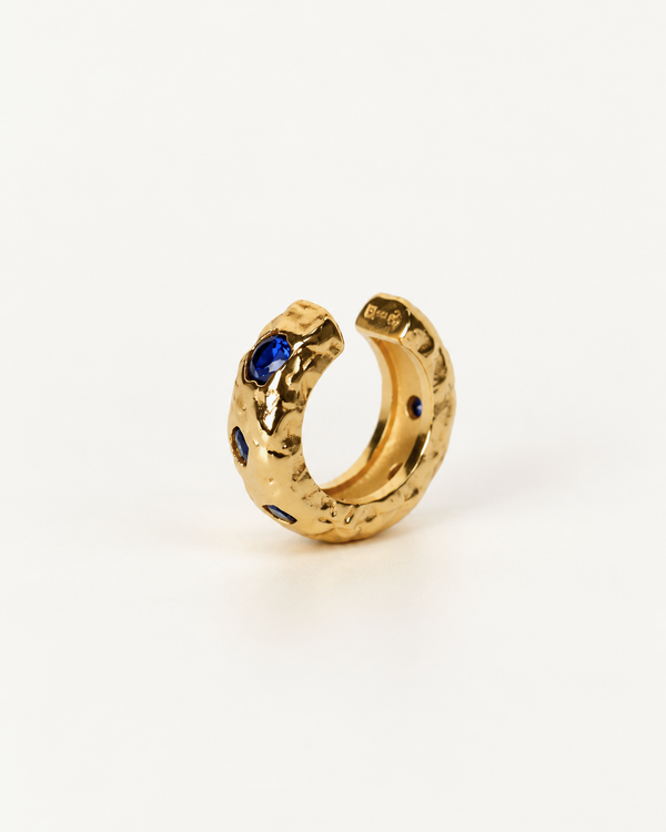Chunky Sapphire Molten Cuff (One Off Sample)