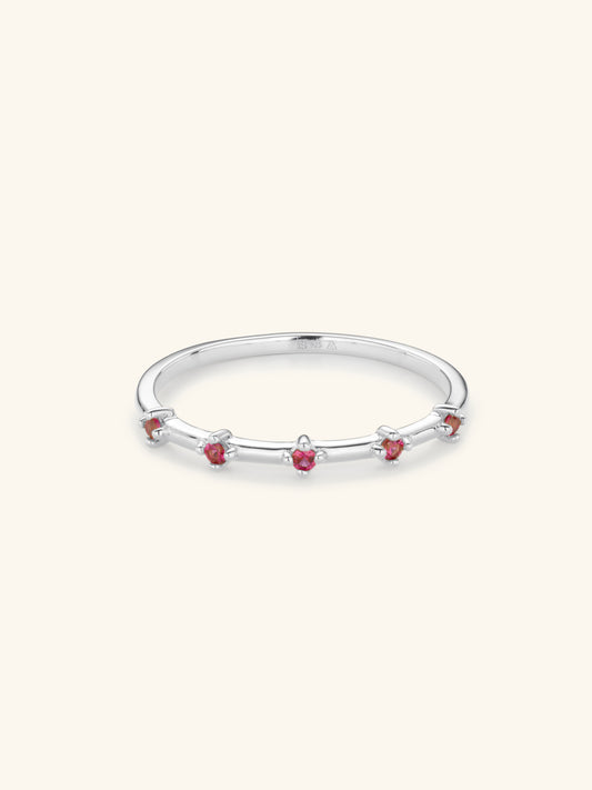 Astra Ruby Ring Sterling Silver