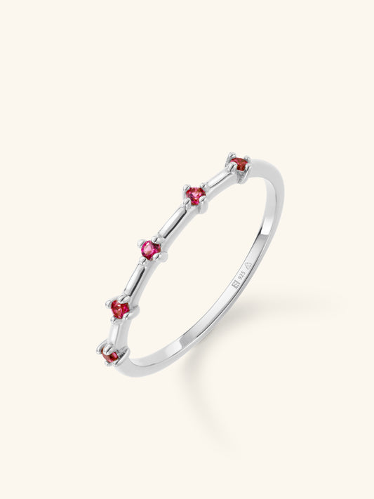 Astra Ruby Ring Sterling Silver