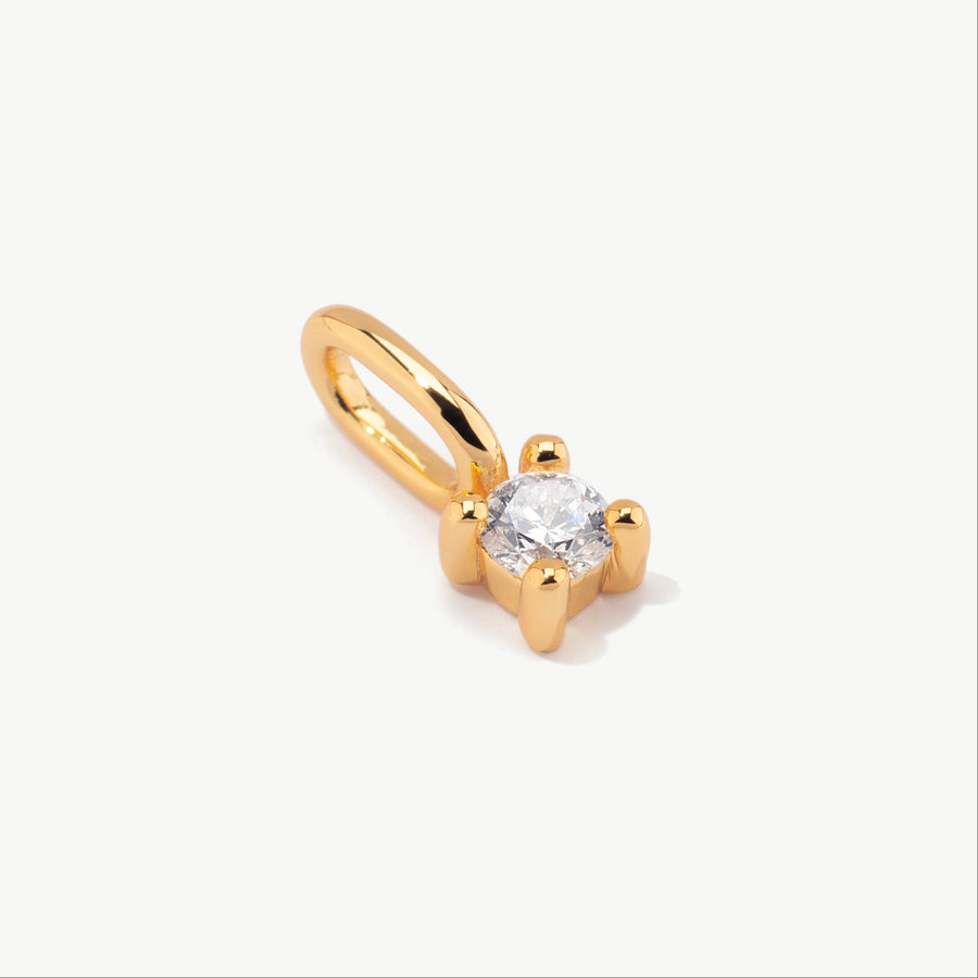 Single Diamond Pendant in 18ct gold vermeil