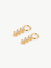 Triple Diamond Earring Charm - PAIR (Sample Sale)