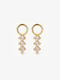 Triple Diamond Earring Charm - PAIR (Sample Sale)