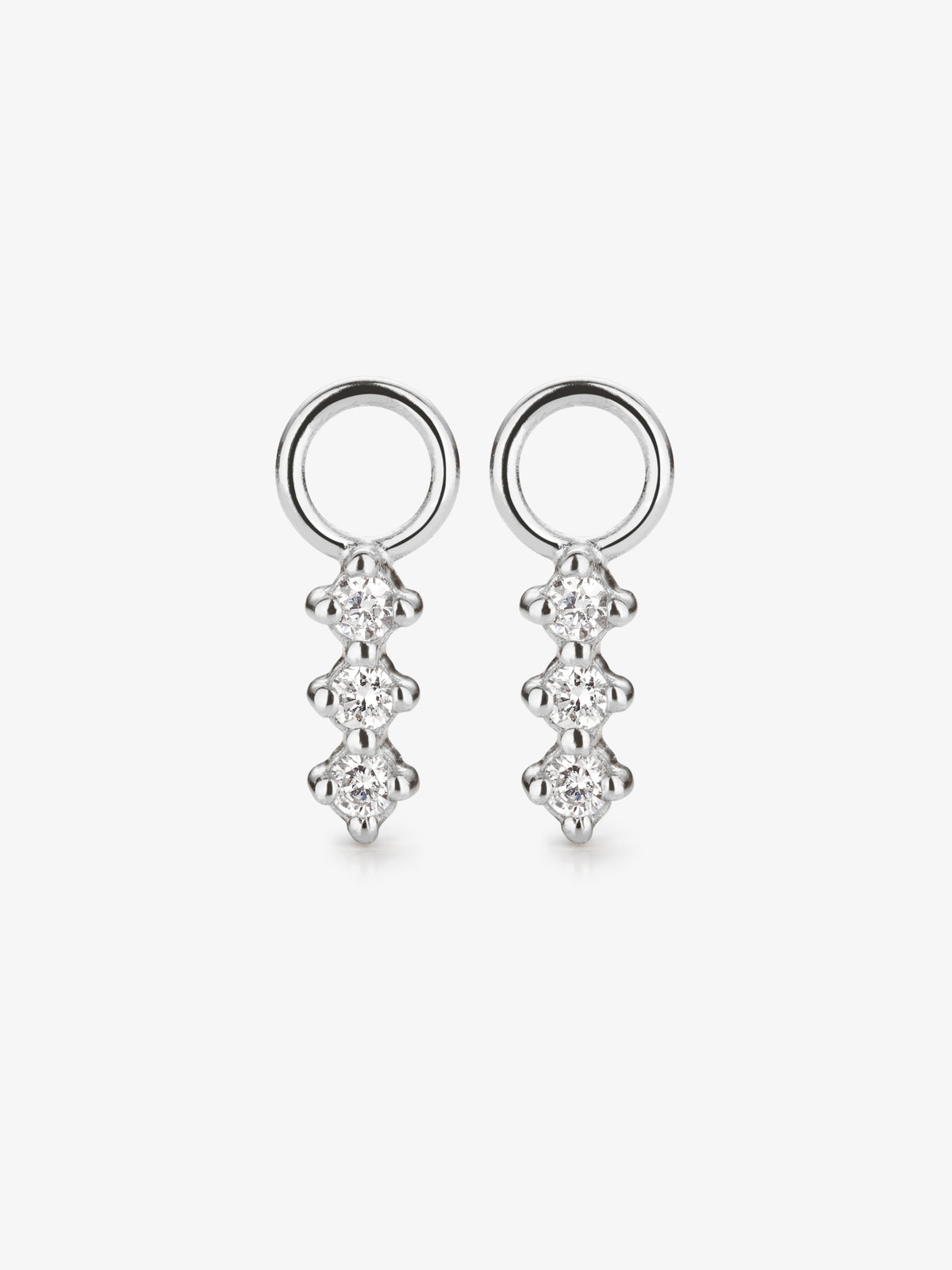 Triple Diamond Earring Charm - PAIR (Sample Sale)