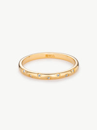 Dimond Sparkle ring in gold vermeil