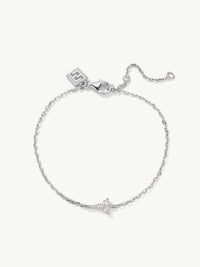 Lab-grown diamond trinity bracelet in sterling silver
