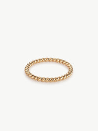 Twisted stacker ring in 18ct Gold Vermeil