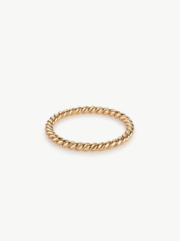 Twisted stacker ring in 18ct Gold Vermeil