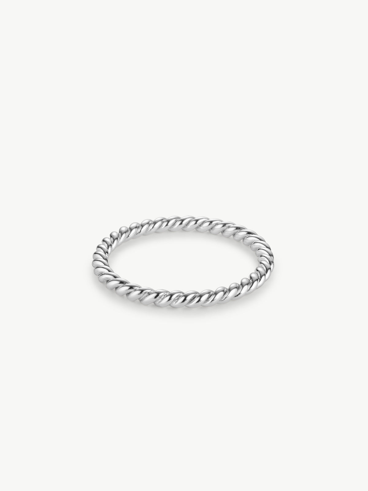 Twisted stacker ring in sterling silver