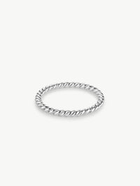 Twisted stacker ring in sterling silver