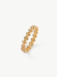 Multi beaded ring in 18ct gold vermeil