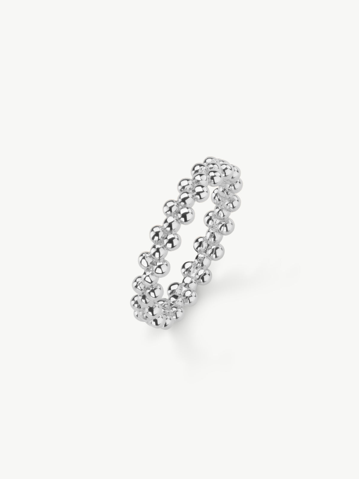 Multi beaded ring in 925 sterling islver