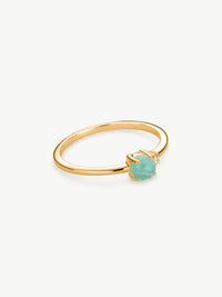 Laguna Amazonite and Diamond Ring