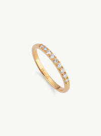 18ct Gold Vermeil lab grown diamond eternity jewellery set ring different angle