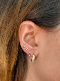 Flora Mother Of Pearl Style Enamel Hoops