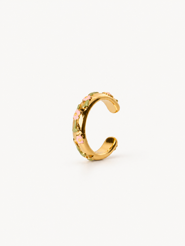 Floral Enamel Cuff (One Off Sample)