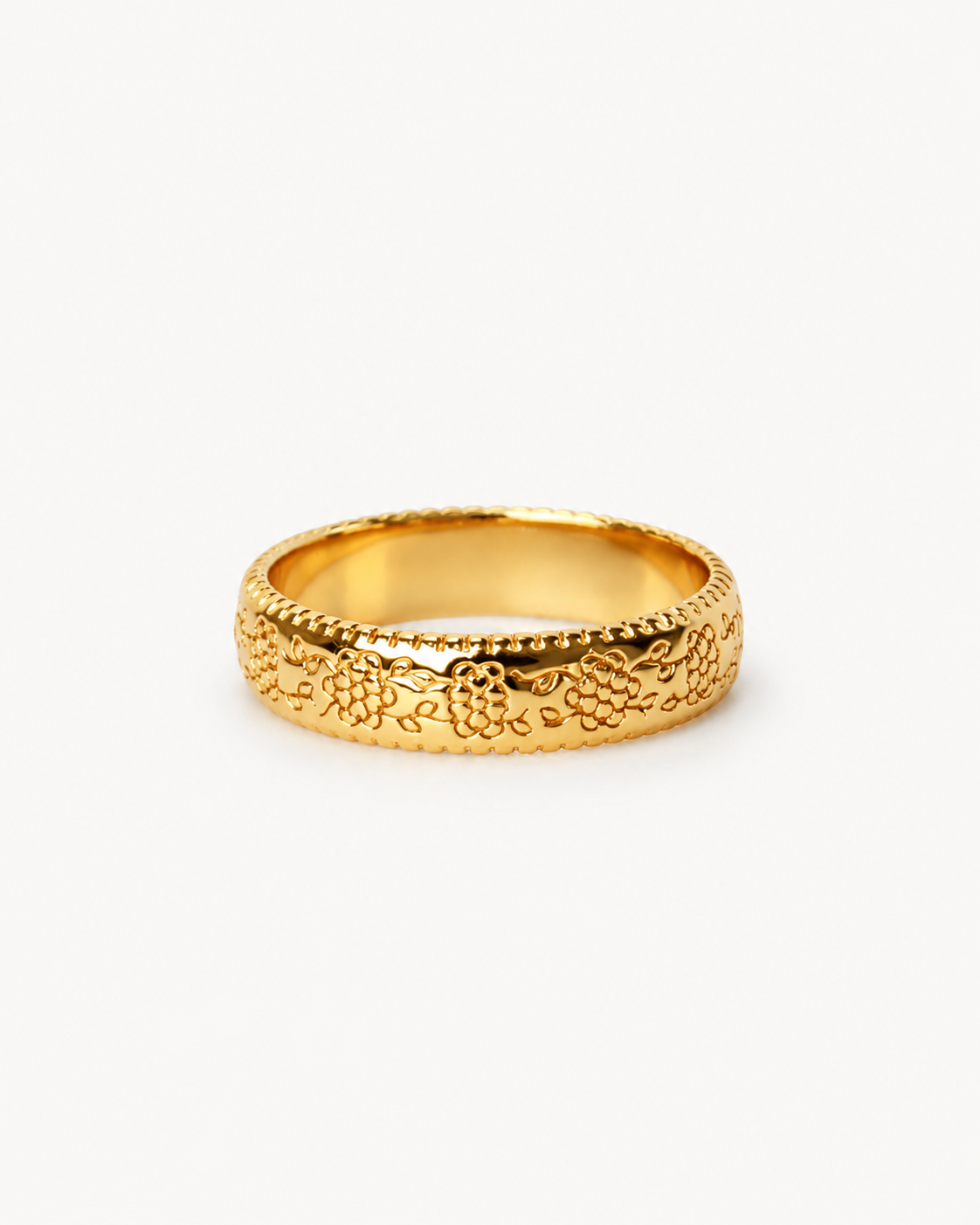 Floral Engraved Chunky Ring (One Off Sample)