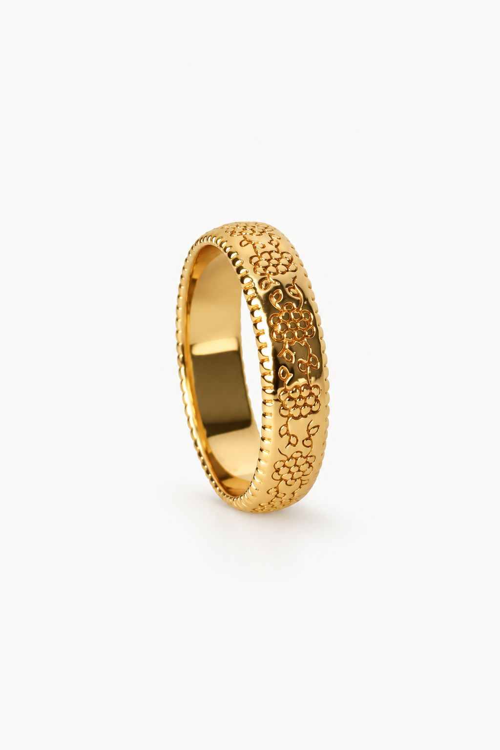 Floral Engraved Chunky Ring (One Off Sample)
