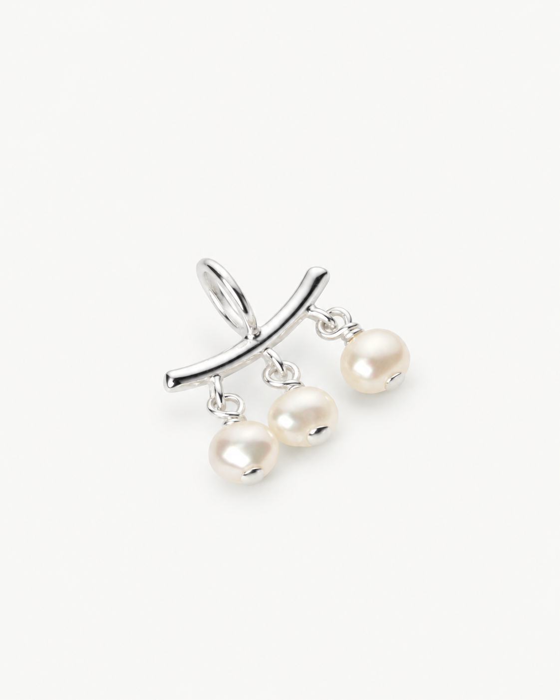Freshwater Pearl Hoop Charm - Single Charm (One Off Sample)