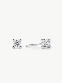 Classic lab grown diamond studs in sterling silver