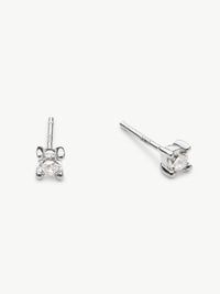 lab grown diamond studs in sterling silver