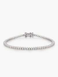 lab grown diamond tennis bracelet in sterling silver