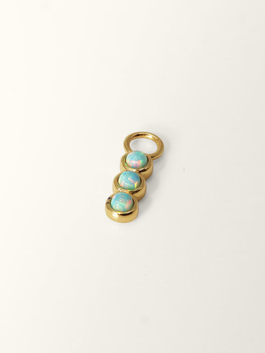 Triple Simulated Opal Earring Charm (Sample Sale)