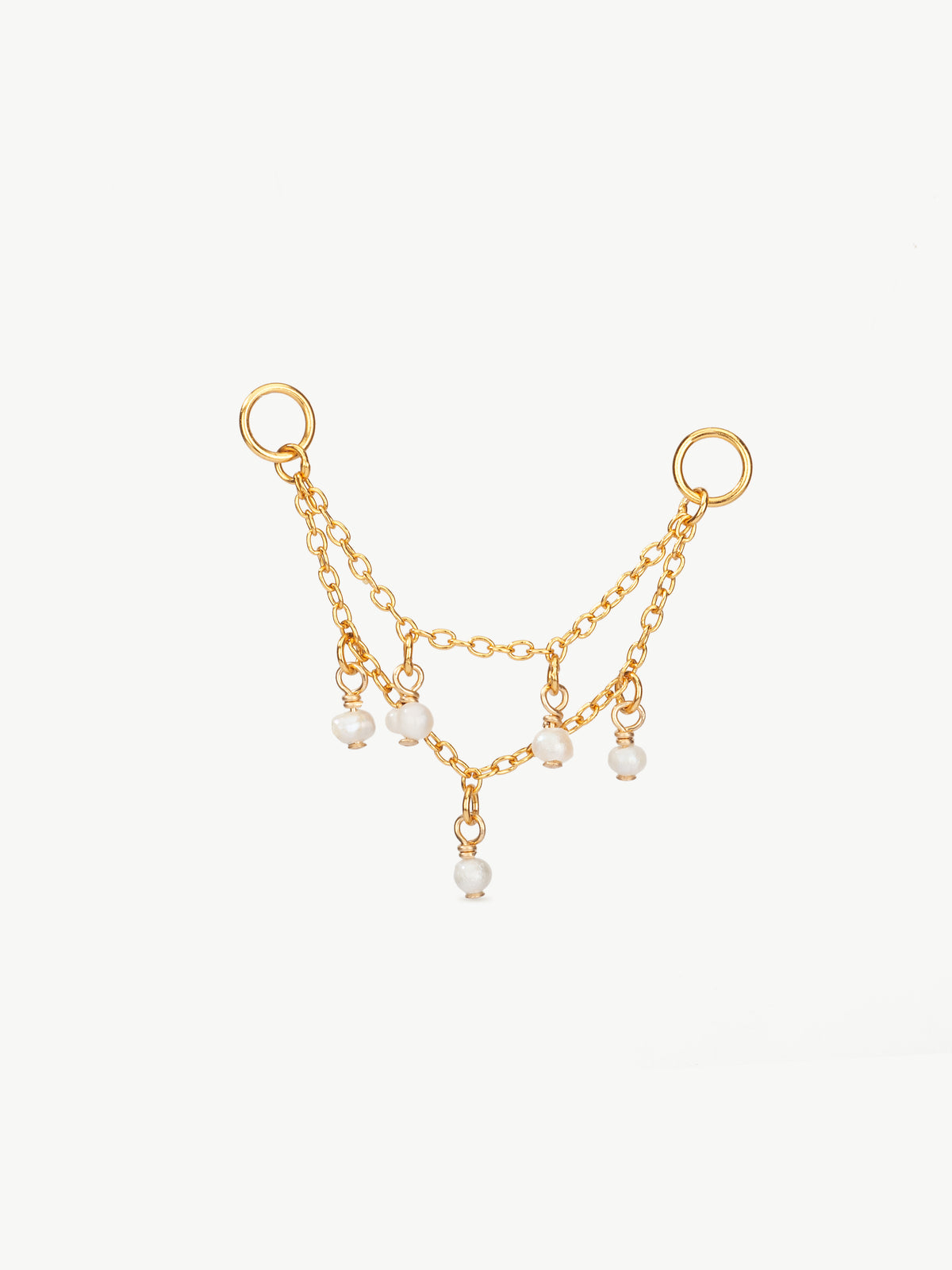 Double Chain Freshwater Pearl Fusion Charm