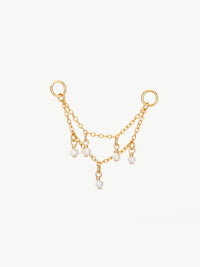 Double Chain Freshwater Pearl Fusion Charm