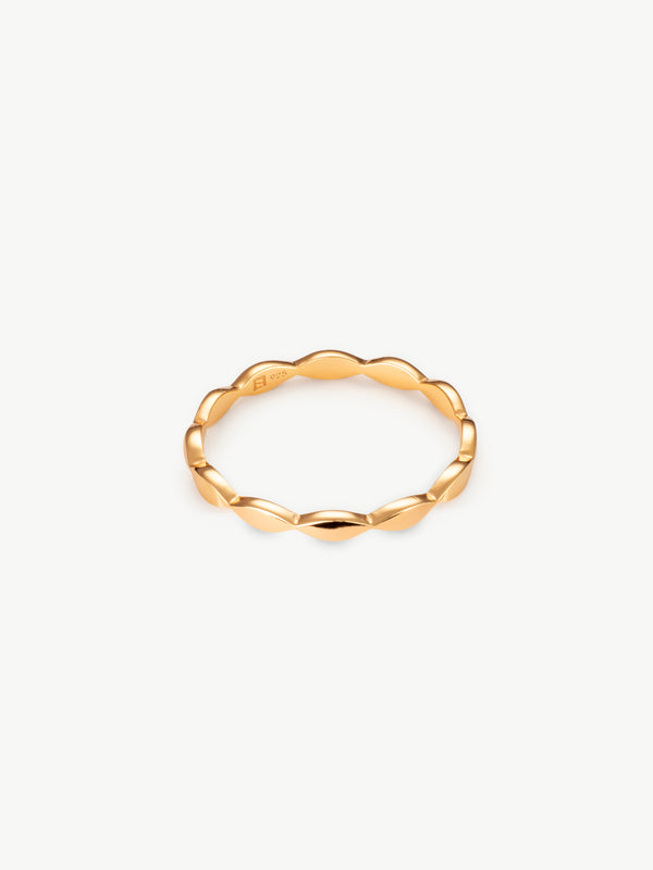 Petal Stacker Ring in Gold Vermeil