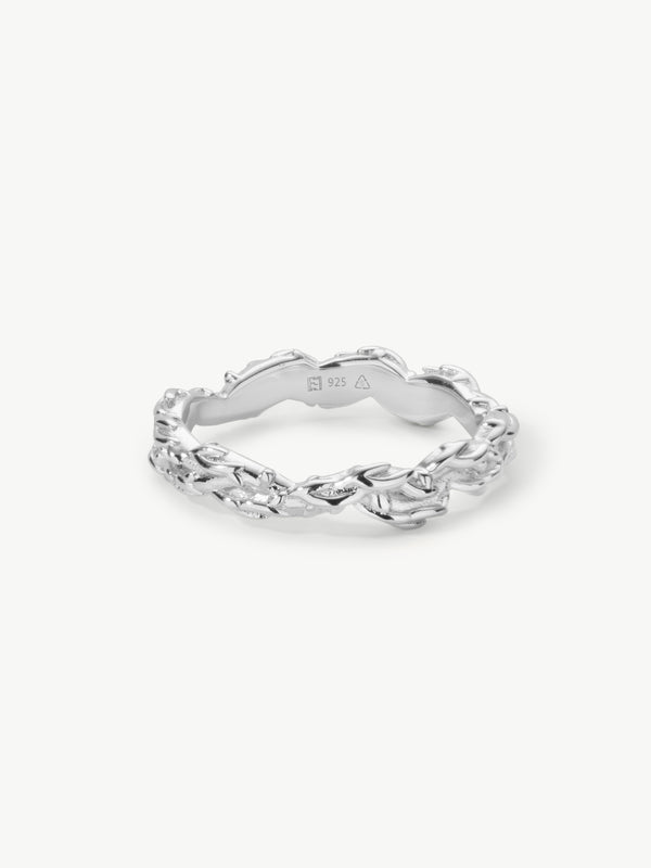 vine stacker ring in sterling silver