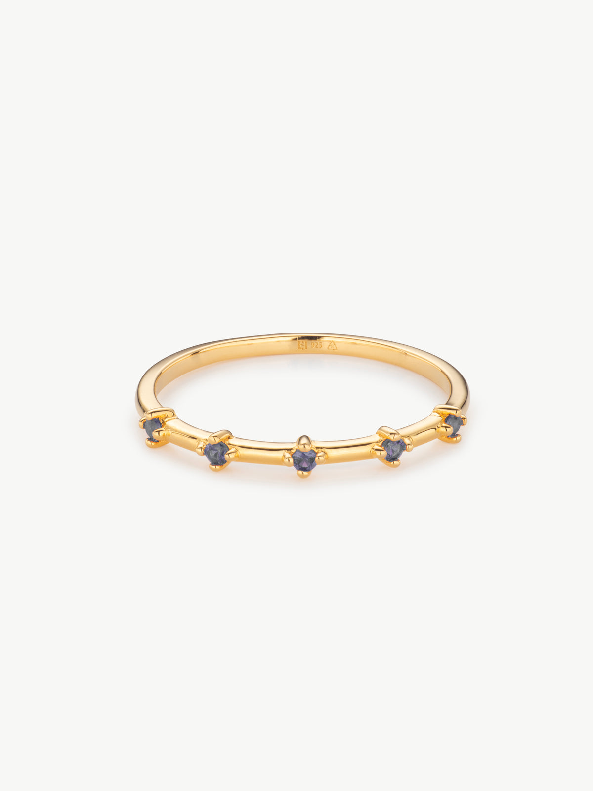 Lab-Grown Sapphire ring in gold vermeil