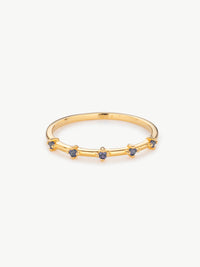 Lab-Grown Sapphire ring in gold vermeil