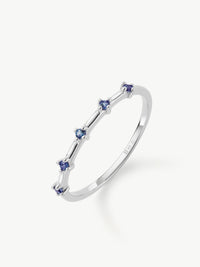 Lab-Grown Sapphire ring in Sterling silver