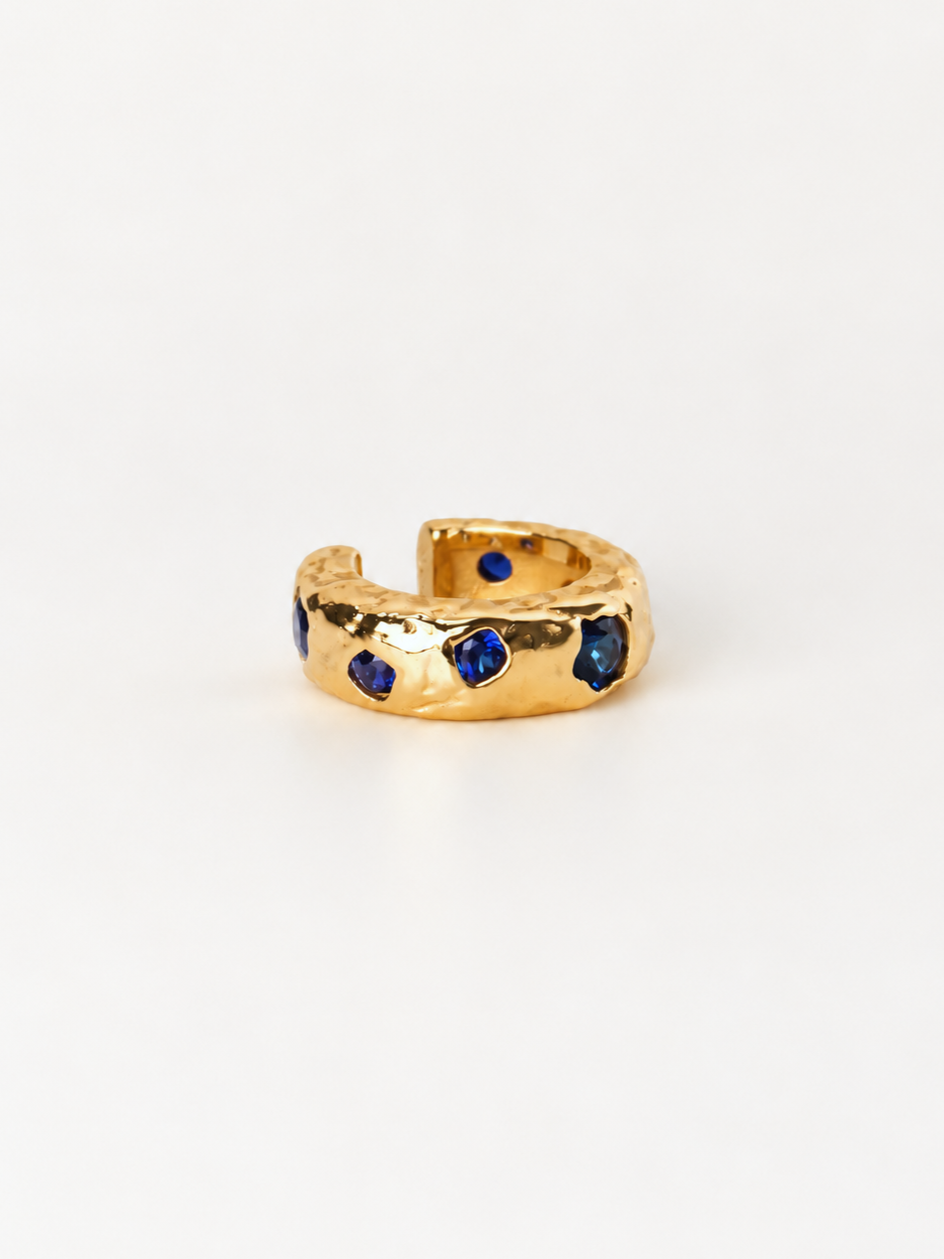 Chunky Sapphire Molten Cuff (One Off Sample)