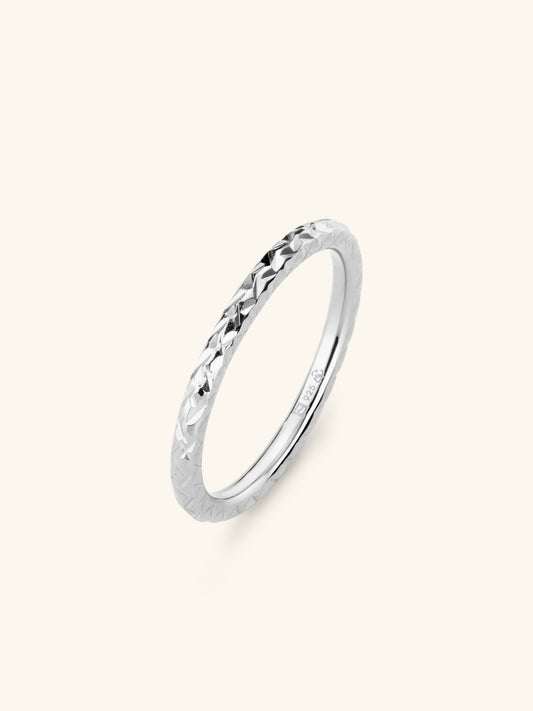 Shimmer Stacking Ring in Sterling Silver