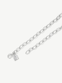 Storia oval link chain clasp in silver