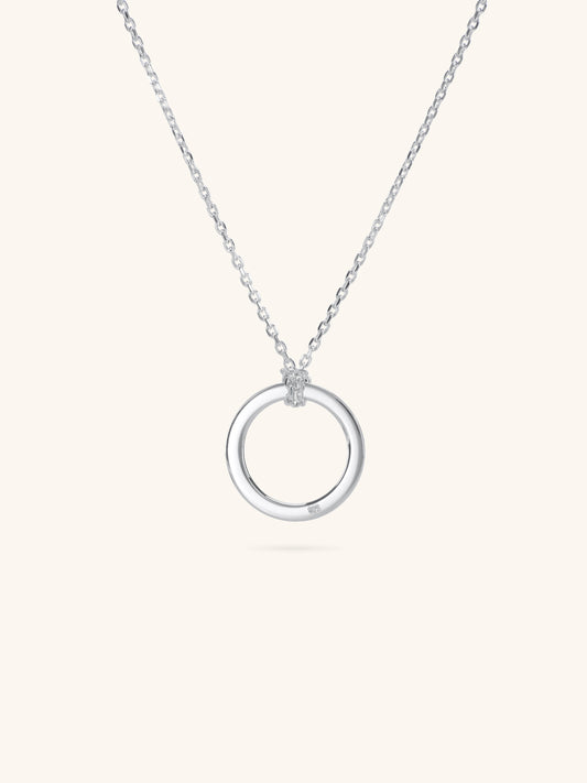Eternity Pendant Necklace Sterling Silver