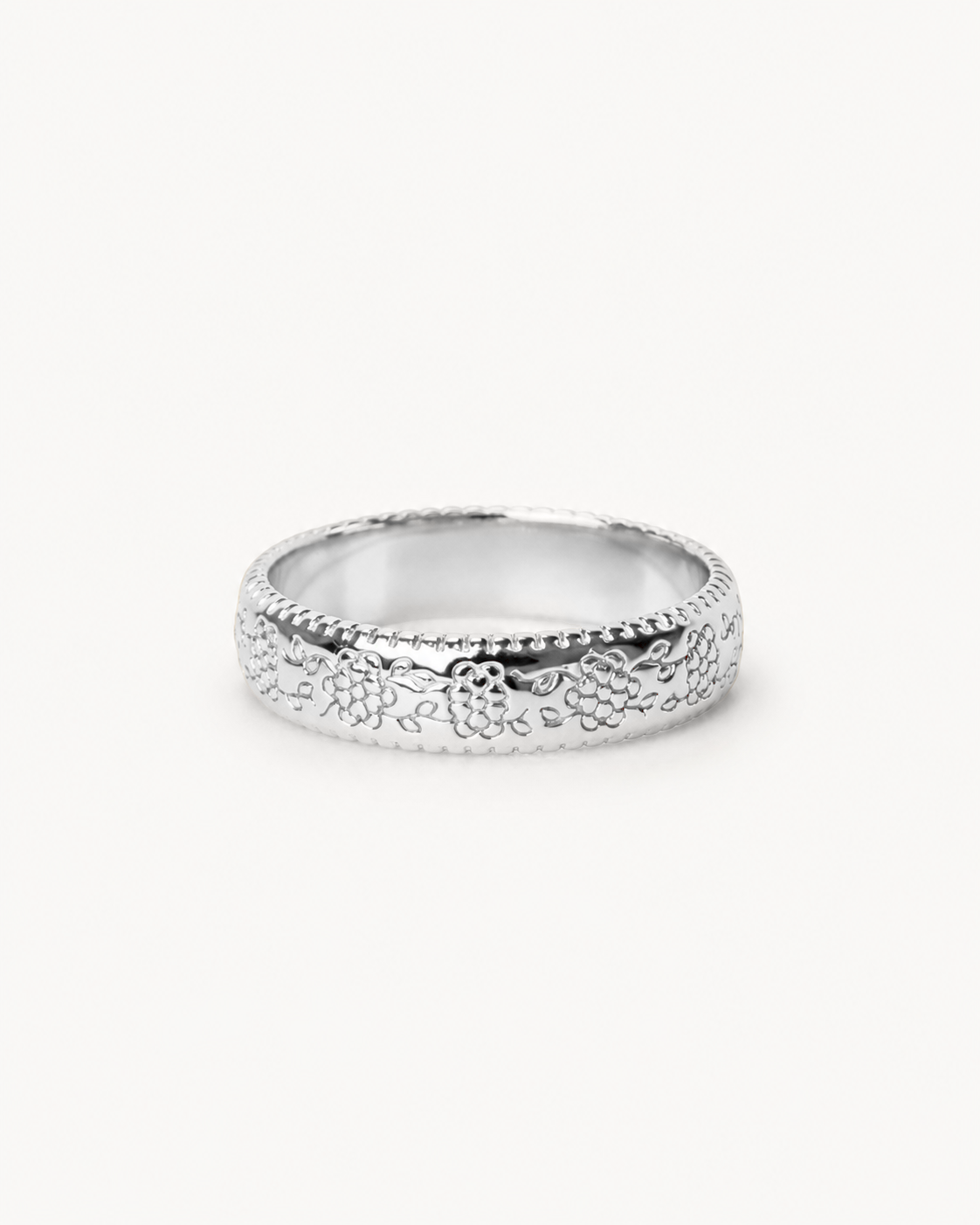 Floral Engraved Chunky Ring (One Off Sample)