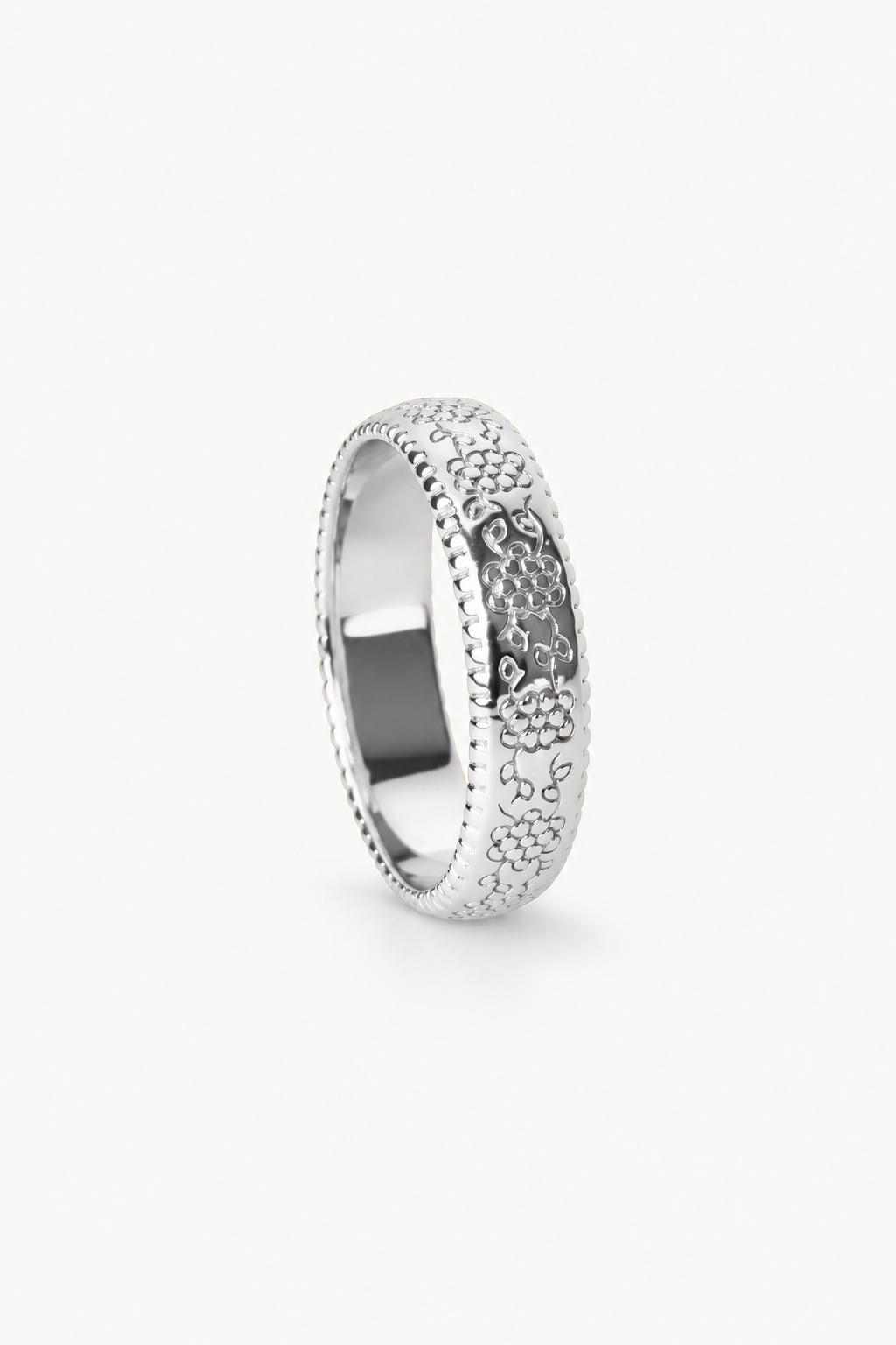 Floral Engraved Chunky Ring (One Off Sample)