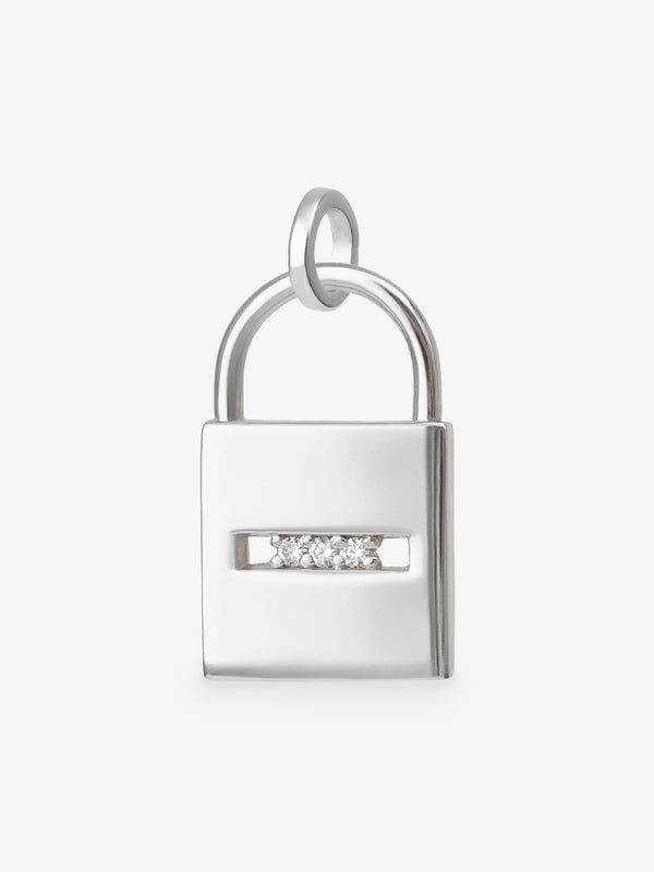 Terza Diamond Padlock Pendant (Sample Sale)